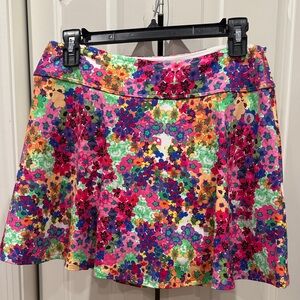 Dona Jo Colorful Floral Women's Tennis Skirt Size L
